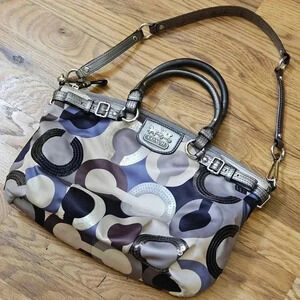 Coach Circle and Sequin Bag EUC